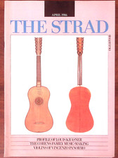 THE STRAD MAGAZINE APRIL 1986 VINCENZO PANORMO VIOLINS LOUIS KRASNER COHENS W160