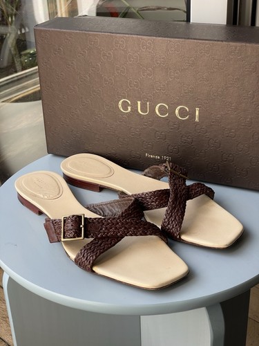 Gucci sandali pelle marrone