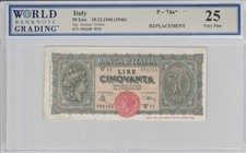 Italy lire 1944 - italy,,