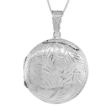 Argento 925 Medaglione Rotondo