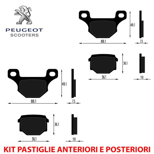 Kit pastiglie freno anteriori - pastiglie,