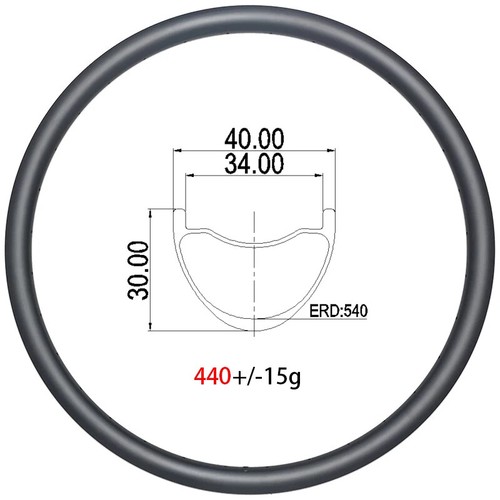 Cerchio carbonio 5er 650b - cerchio,
