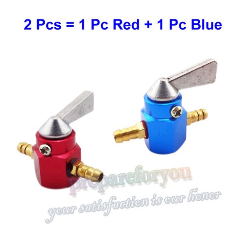 Rubinetto carburante blu rosso
