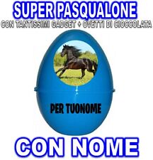 CAVALLI SUPER PASQUALONE SORPRESONE UOVO DI PASQUA CONTENITORE BAMBINO CAVALLO