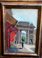 pittore -Giovanni Sirombo. (Milano, 1885 - 1954) 'PORTA ROMANA' 1937