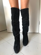 Stivale Alto In Camoscio Nero DONNA Numero 40