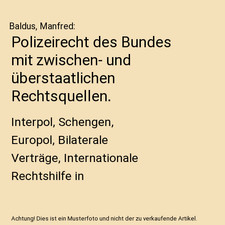 Polizeirecht des Bundes mit