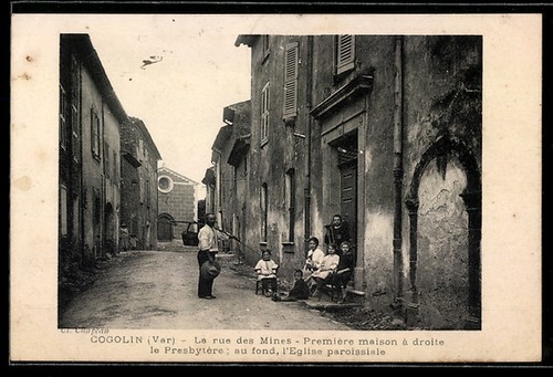 Cpa cogolin var rue - cogolin,