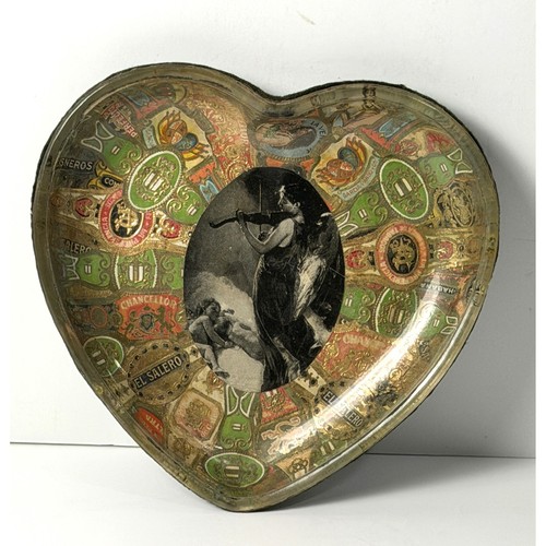 Ciotola vetro decoupage - , cuore