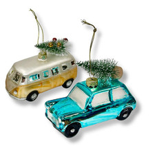 Set 2 decorazioni in vetro