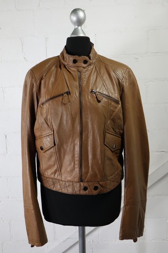 Giacca pelle marrone vera - giacca,