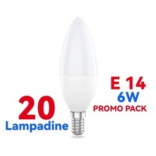 20 LAMPADINE LED E14 6W LUCE