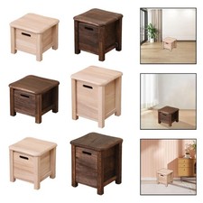 Sgabello contenitore in legno