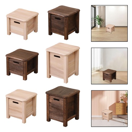 Sgabello contenitore legno - sgabello,