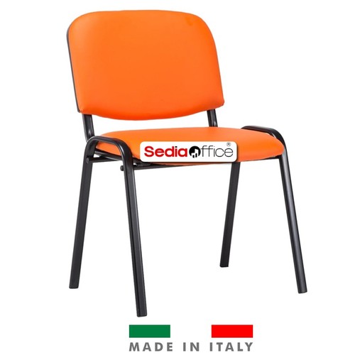 Sedia ecopelle arancione - ecopelle,