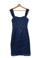 SWING Abito in pizzo Donna Abito Taglia IT 40 blu elegante