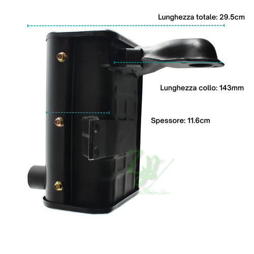Marmitta silenziatore motore - marmitta,