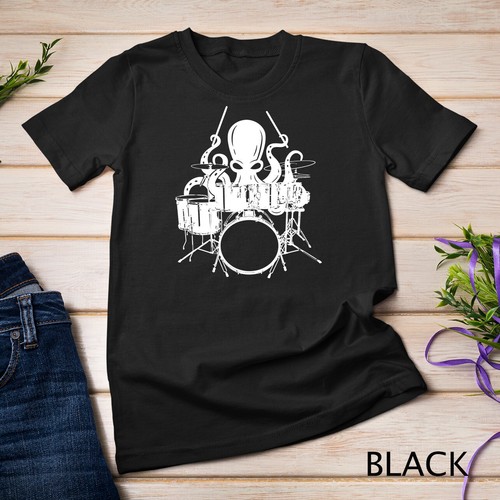 Shirt unisex drums octopus - unisex,