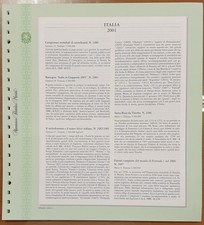 ITALIA 2001 FOGLI MARINI MODELLO KING USATO CON ALMANACCO 12 FOGLI MF65327