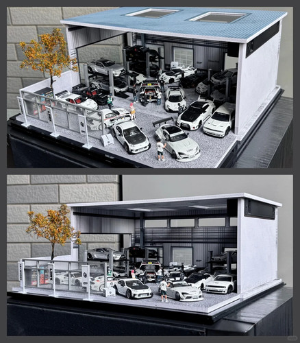 Diorama garage scena - diorama,