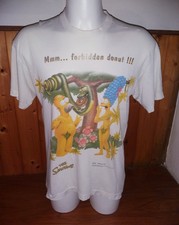 Vintage '90 Matt Groening The Simpsons Homer Marge Simpson  T Shirt Maglia #L