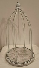 GABBIA - GABBIETTA per uccelli - decorazione SHABBY CHIC- COLORE BIANCO