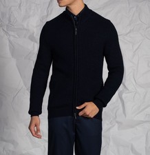 Cardigan uomo a coste con zip
