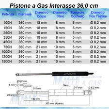 2 pezzi PISTONE MOLLA a GAS