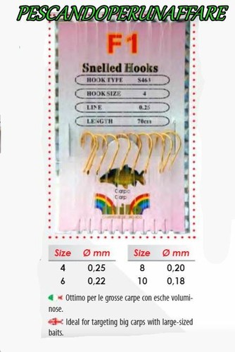 Milo snelled hooks - f,