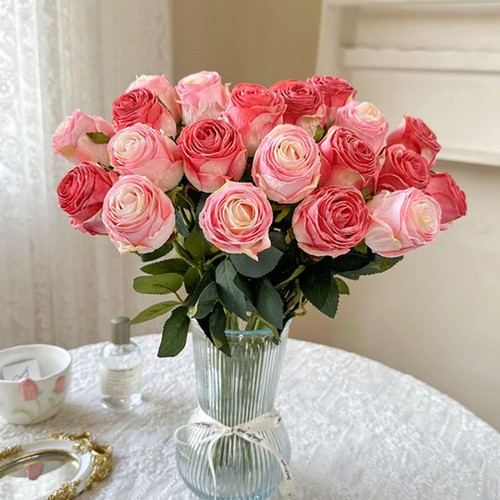 Rose seta artificiali 8pz - seta,