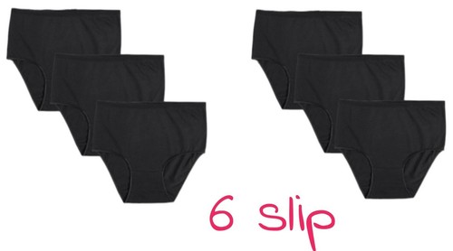 Slip alto donna nero cotone - slip,