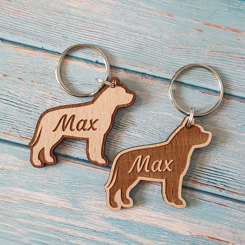 Personalised wooden pit bull - personalised,