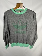 Adidas Vintage Felpa Vintage Bianco Nero Taglia S Uomo  Men Jacket Retro