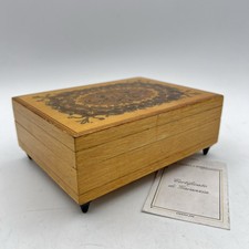 Carillon vintage antico in legno scatola portagioie cofanetto anni 60 O Sole Mio