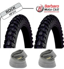 2 GOMME COPERTONI TASSELLATO + 2 CAMERE DURO PIAGGIO SI CIAO BRAVO 2.50 - 16