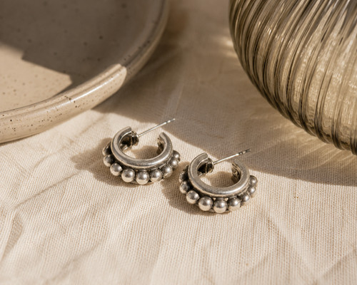 Lagos caviar earrings sterling - caviar,