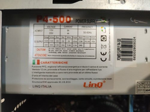 Alimentatore 500w linq - pc,