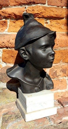 Busto bronzo scugnizzo cera - busto, in