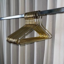 Stock Lotto Q.17 Grucce appendiabiti cromata in oro 44X26CM