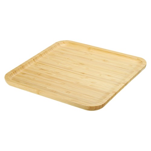 Wood saucer square - wood, mini