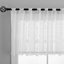 Tenda Valance in Pizzo Bianco