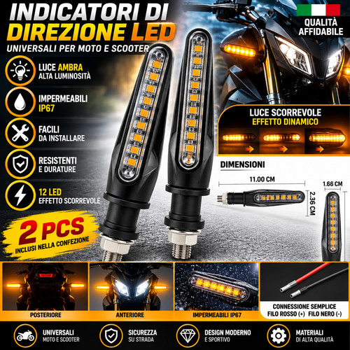 2pcs frecce moto led 12v - 2pcs,