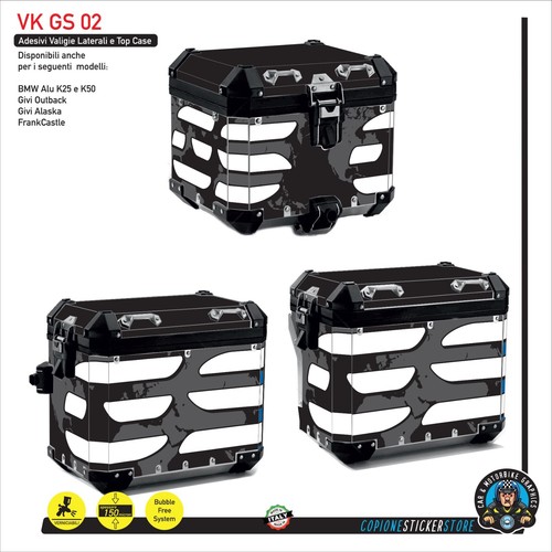 Set adesivi valigie laterali - set, +