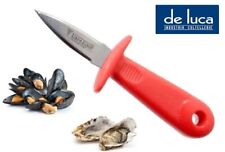COLTELLO PER FRUTTI DI MARE OSTRICHE COZZE VONGOLE LAMA ACCIAIO INOX  "DE LUCA" 