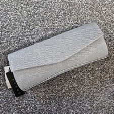 Borsa da sera pochette Debutto Debenhams argento gioiello glitter festa matrimonio