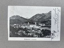 C) Cartolina formato piccolo Demonte Cuneo 1901 RIFILATA a sinistra 