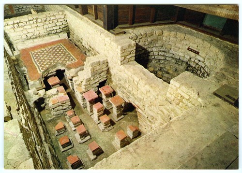 1970s postcard west - postcard, baths