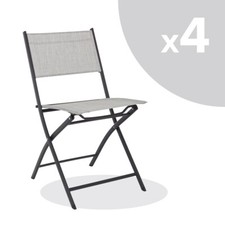 KIT 4 SEDIE PIEGHEVOLI ACCIAIO