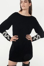 Abito In Velluto Nero Zara