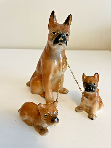 Boxer porcellana vintage cane